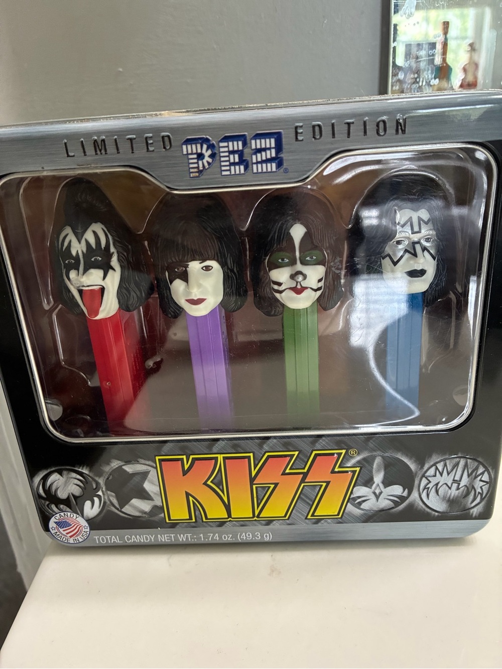 Kiss Collectible PEZ Dispenser Set - Red, Purple, Green, Blue